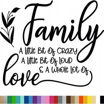 Samolepící dekorace Samolepka na stěnu Citát FAMILY LOVE 94x113 cm