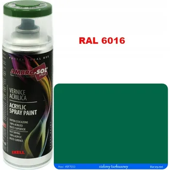 Barva ve spreji RAL 6016 AKRYLOVÝ LAK ve spreji zelený LESK 1233