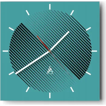 Hodiny Velké nástěnné hodiny 40x40 Minimalistické skleněné hodiny Tiché