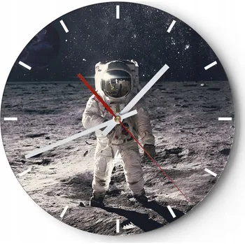 Hodiny Velké nástěnné hodiny 40x40 Abstrakce Skleněné hodiny Kulatý Tiché