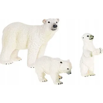 Figurka Zoolandia lední medvěd s mláďaty v krabičce