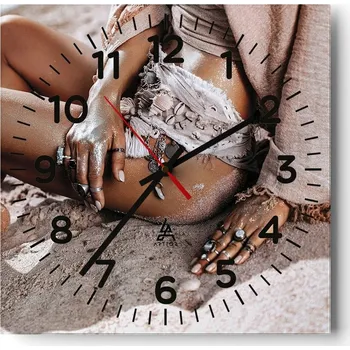 Hodiny Nástěnné hodiny do obýváku 40x40 Tiché hodiny na skle Bez Hlučné Sekundové Ručičky Stylové