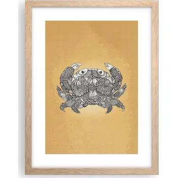 Obraz Obraz plakát v rámu světlý dub do obýváku 30x40 krab foto plakáty na zeď