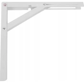 Držák na polici Skládací podpěra police/desky stolu L-300 BÍLÁ, nosnost 100 kg
