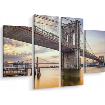 Obraz Obraz Čtyřdílný MOST Architektura NYC 3D 200x150