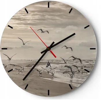 Hodiny Nástěnné hodiny do kuchyně 30x30 Krajiny | Skleněné hodiny do obýváku | Tiché