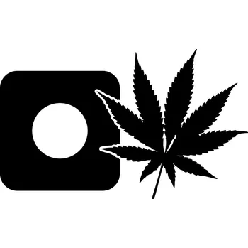 Obraz Samolepka pod vypínač LIST KANABISU