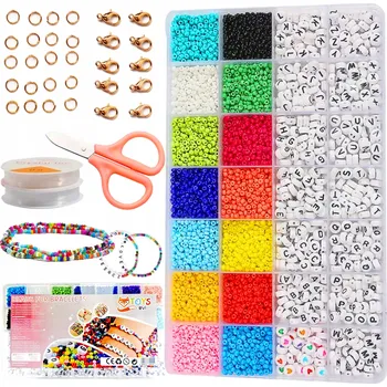 kreativní sada KORÁLKY na náramky, náhrdelníky a bižuterii SADA kreativní DIY písmenka