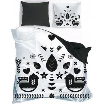 Povlečení MODERNÍ POVLEČENÍ FOLK LIDOVÉ UMĚNÍ SLEPICE PTÁCI FOLKLOR 220x200