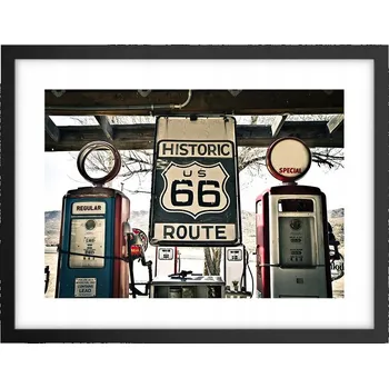 Obraz Obraz plakát v černém rámu do obýváku 40x30 vintage foto plakáty na zeď