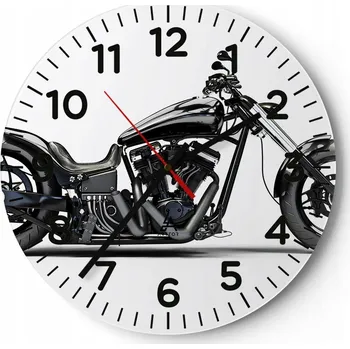 Hodiny Kuchyňské nástěnné hodiny 30x30 Motorismus Moderní skleněné hodiny Tiché