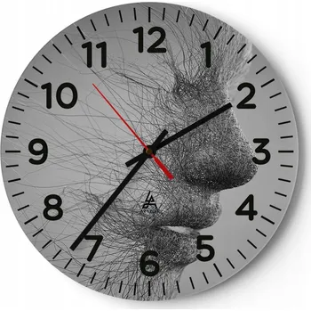 Hodiny Kuchyňské nástěnné hodiny 30x30 Abstrakce Moderní skleněné hodiny Tiché