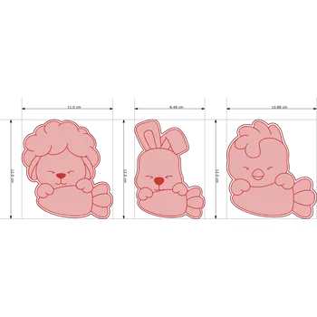 Vykrajovátko Naše Vykrajovátko Velikonoční zvířátka s mrkví - sada vykrajovátek s razítky Velikost: 12 cm Sada