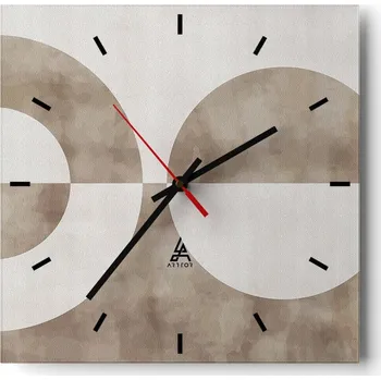 Hodiny Velké nástěnné hodiny 40x40 Minimalistické skleněné hodiny Tiché