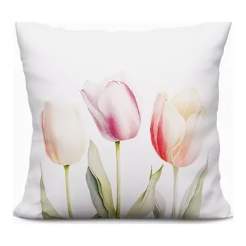 Polštář Dekorační Polštář Markizeta tulipány 40x40 cm