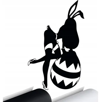 Samolepicí dekorace na vozidlo NÁLEPKA na auto Králíček Velikonoční vajíčko Bunny 15x9