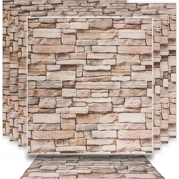 Fototapeta 3D Panel samolepicí Heckermann cihla béžová 77x70 cm