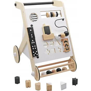 Odrážedlo CHODÍTKO ODRÁŽEDLO DŘEVĚNÉ VZDĚLÁVACÍ BÍLÉ