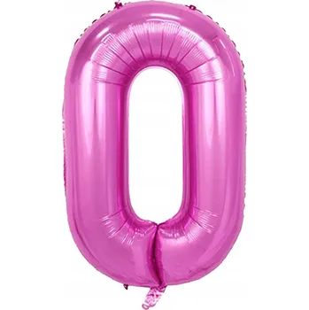 Balónek Fóliový balónek ČÍSLICE 0 nula 100 cm růžová barva HELIUM