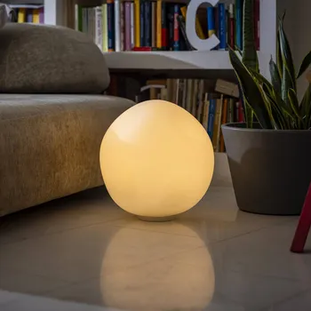 Lampička Stolní lampa Foscarini Hoba Grande, Ø 36 cm, zapnuto/vypnuto, sklo bílá 1 x 25 W - Doprava zdarma