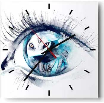 Hodiny Velké nástěnné hodiny 40x40 Abstrakce Skleněné tiché hodiny