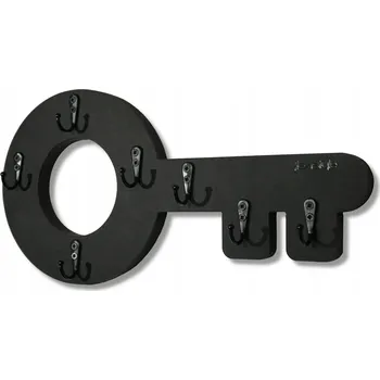 Věšák Dřevěný věšák na klíče organizér Klíč Retro Černý loft