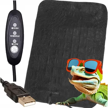 IP kamera VÝHŘEVNÁ PODLOŽKA S REGULACÍ DO TERÁRIA PRO ROSTLINY | napájení USB | 22x40cm 8.5W