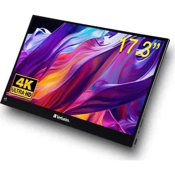 Monitor Verbatim PM-17-4K Přenosný dotykový monitor 17,3", 4K Ultra HD, Metal Housing
