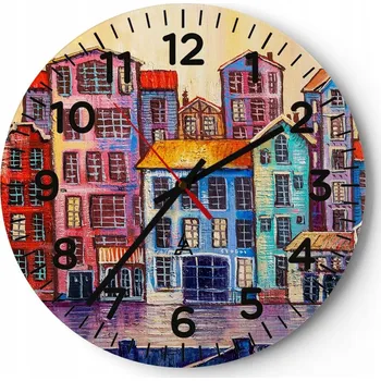 Hodiny Kuchyňské nástěnné hodiny 30x30 Moderní umělecké skleněné hodiny do obýváku Tiché