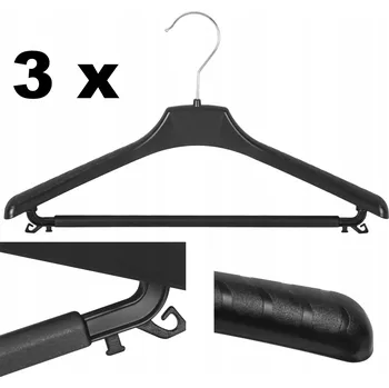 Věšák Šatní ramínko plastový Botle černý