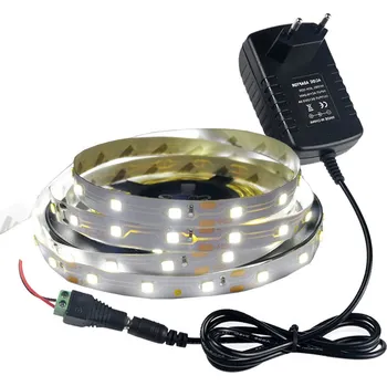 LED páska LED pásek 3528 300 LED BÍLÝ 5M IP20 + NAPÁJECÍ ZDROJ sada