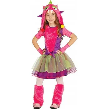 Karnevalový kostým KOSTÝM MALÉ PŘÍŠERKY RŮŽOVÝ S ČEPICÍ PLES 128