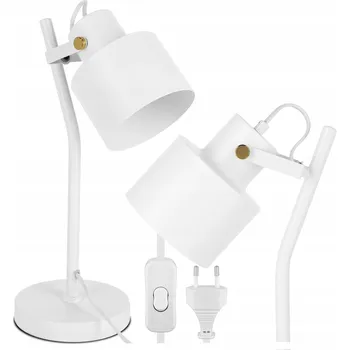 Lampička Noční Lampa na Stůl LED do Ložnice E27 Nastavitelná s Vypínačem