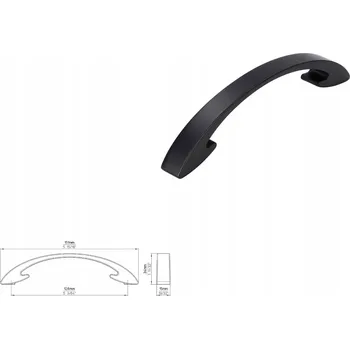 Nábytková úchytka SIRO 2502-151PB12 černá matná