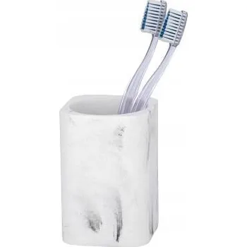 Držák na kartáček BÍLÝ KELÍMEK / STOJÁNEK NA ZUBNÍ KARTÁČKY WENKO