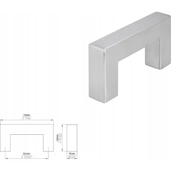 Nábytkové kování Nábytková úchytka SIRO 1585-79N1 nerezová ocel kartáčovaná