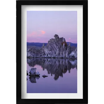 Obraz Ozdobný nástěnný obraz s rámem a grafikou loft Odraz skal ve vodě 20x30 cm