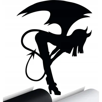 Samolepicí dekorace na vozidlo NÁLEPKA na auto Ďáblice Devil Žena 12x15