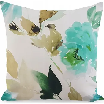 Polštář DEKORAČNÍ POVLEČENÍ NA POLŠTÁŘ 40x40 KVĚTINY MĚKKÉ PŘÍJEMNÉ