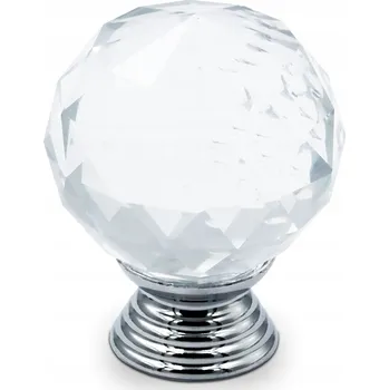 Nábytkové kování Nábytková úchytka knopka stříbrná lesklá 3 x 3 x 4,2 cm