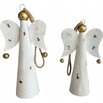 Vánoce ZVONEK ANDĚL VÁNOČNÍ DEKORACE KOVOVÝ ANDĚL