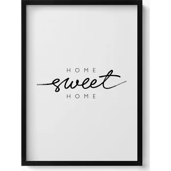 Obraz Stylový obraz v rámu Ozdobný nápis do bytu Home sweet home 50x70 cm
