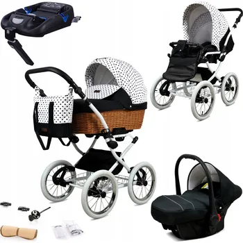 Kočárek BabyLux Dětský kočárek 4v1 Classic (hluboký, sportovní, autosedačka)