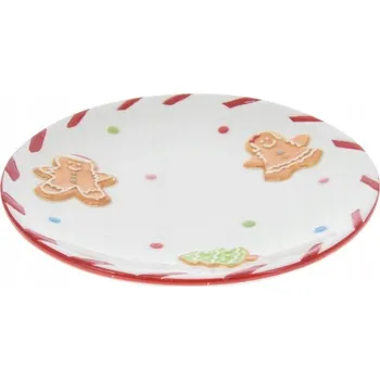 Talíř VÁNOČNÍ TALÍŘ na cukroví talířek na Vánoce dekorativní ozdobný Ø 16 cm