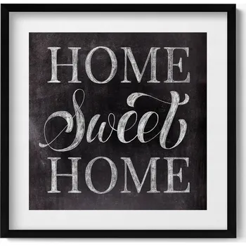 Obraz Obraz grafika v černém rámečku Nápis do bytu Home Sweet Home 50x50 cm