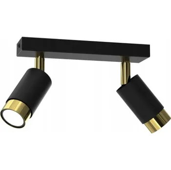 EWILIGHT Závěsné stropní svítidlo s lištou TUBE LUX 2xGU10 černá/zlatá