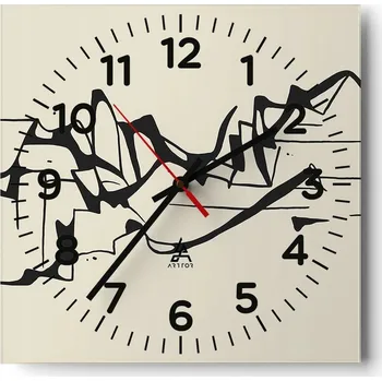 Hodiny Nástěnné hodiny do obýváku 40x40 Minimalistické Tiché Hodiny na skle Bez hlučnosti