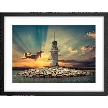 Obraz Obraz plakát v černém rámu do obýváku 40x30 lucerna foto na zeď