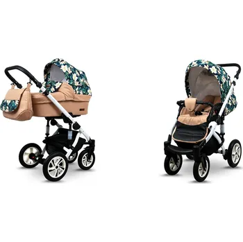 Kočárek Dětský kočárek 2v1 BabyLux Sky Lark - kombinovaný kočárek s hlubokou korbou a sportovní sedačkou