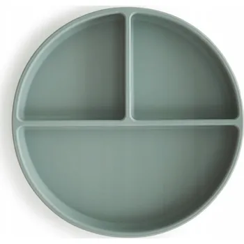 Talíř Talířek Mushie zelený silikonový